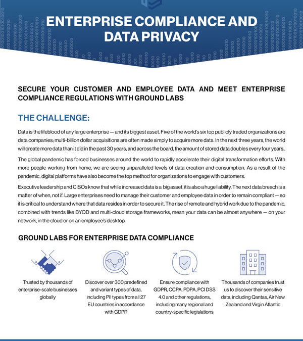 ENTERPRISE COMPLIANCE AND DATA PRIVACY