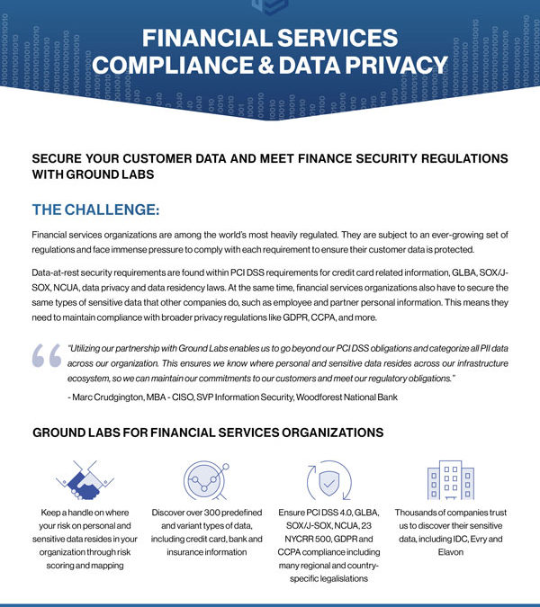 Financial Services Compliance and Data Privacy